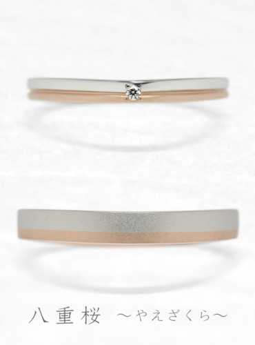 結婚指輪　八重桜